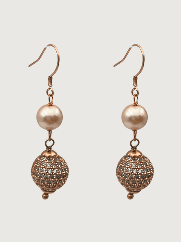 Lara Earrings in Sterling Silver with 18K Rose Gold Plating