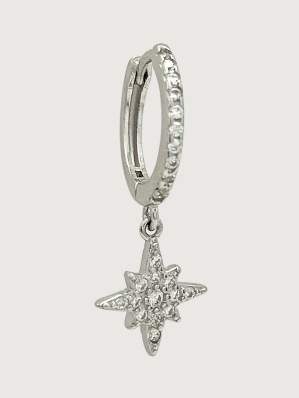 Stella Star Single Earring in Sterling Silver