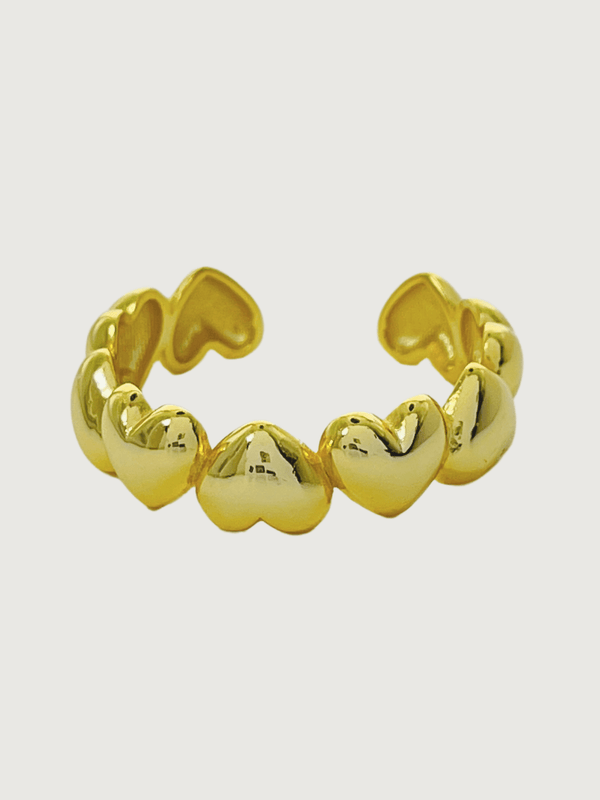 EsmÃ© Hearts Ring in Sterling Silver with 18K Gold Plating