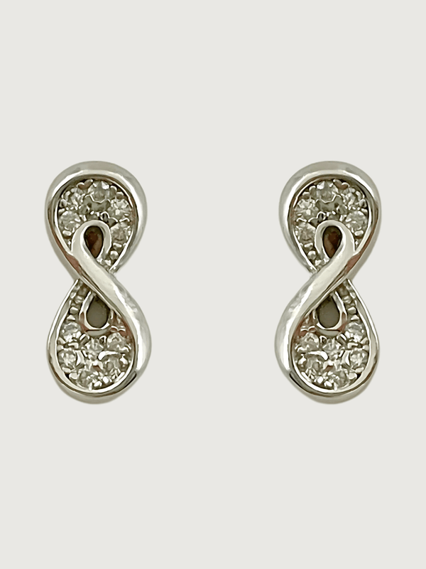 Anello Infinito Stud Earrings in Sterling Silver