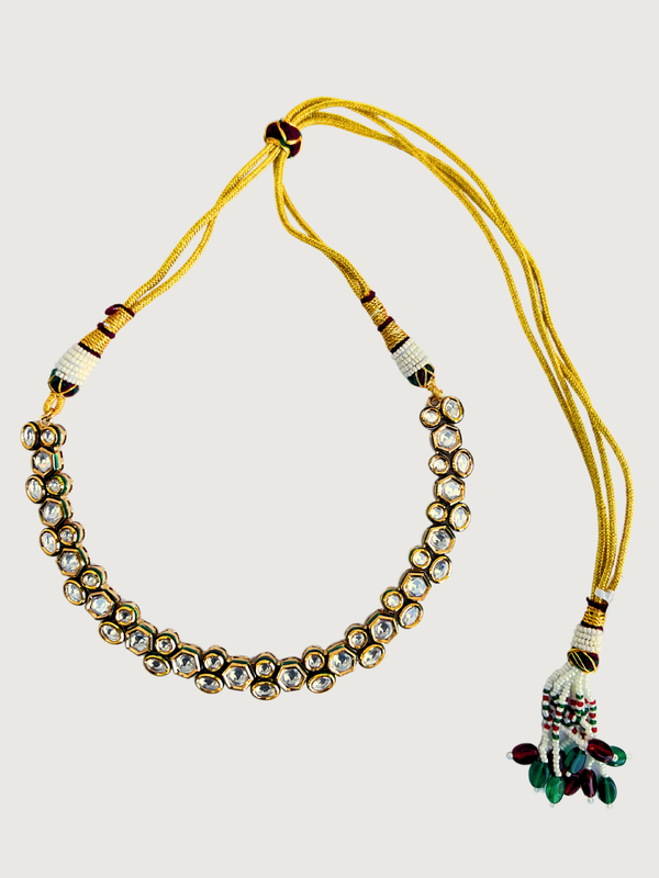 Mansi Kundan Polki Necklace and Drop Earrings Set