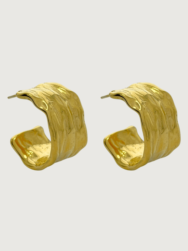 Emilia Hoop Earrings in 18K Gold Plated Metal