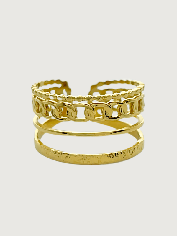 Arabella Open Ring in 18k Gold-Plated Metal