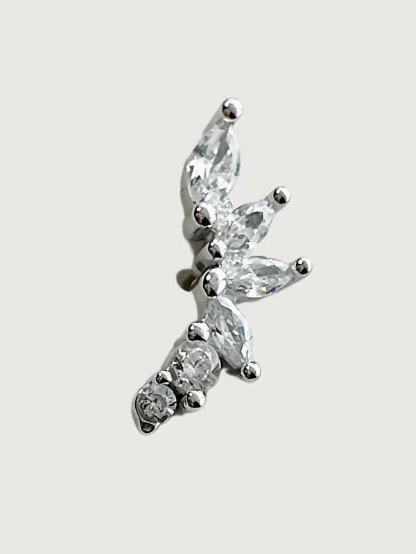 Kylie Single Stud Earring in 925 Sterling Silver