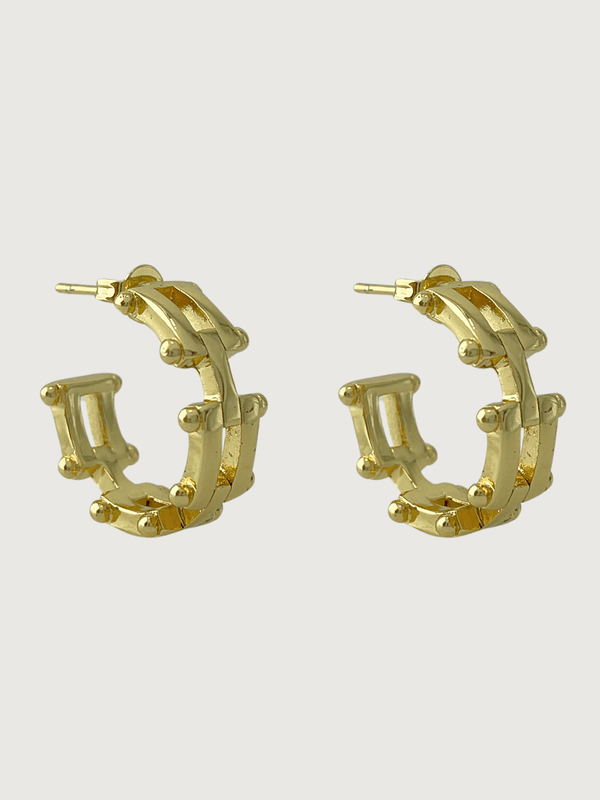 Marya Hoop Earrings In Gold Plated Metal