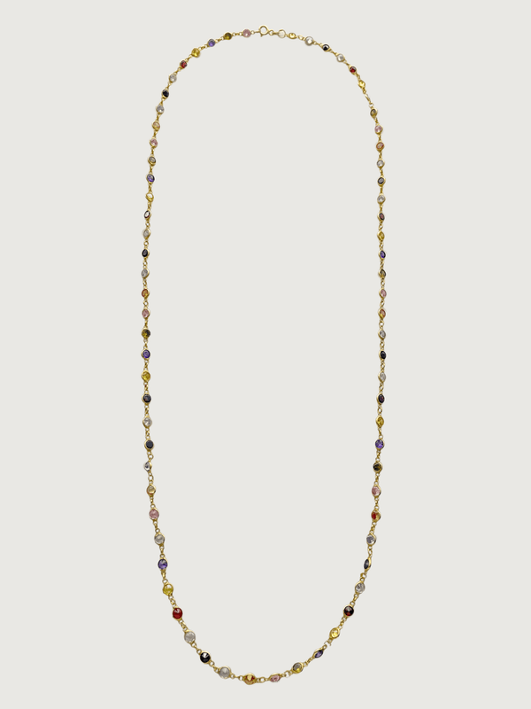 Cora Rainbow Necklace in 18K Gold Plated Sterling Silver