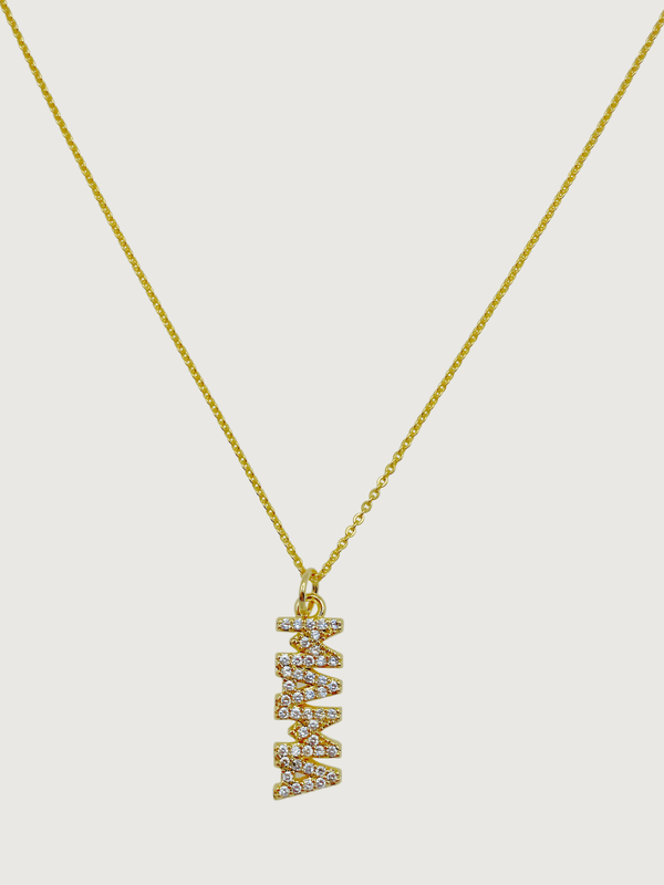 Mama Pendant Necklace in 18k Gold Plated Sterling Silver