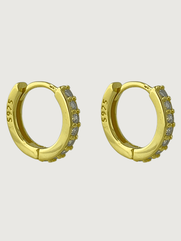 Lana Huggie Hoop Earrings in Sterling Silver with 18K Gold Plating