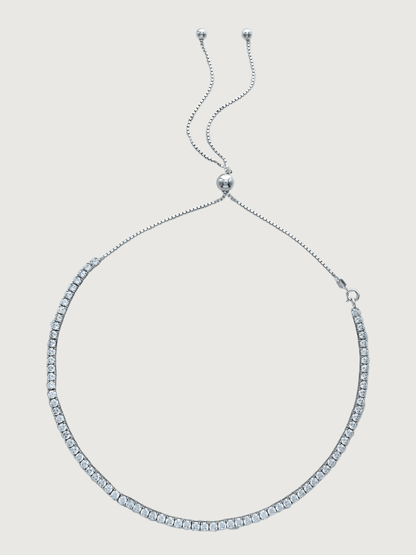 Zara Choker Tennis Necklace in Sterling Silver