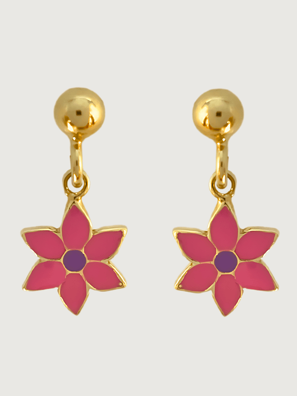 Little Princess flower Earrings in 18k Gold Plated sterling silver