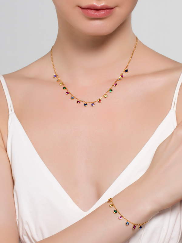 Anna Necklace in 18K Gold Plated Sterling Silver