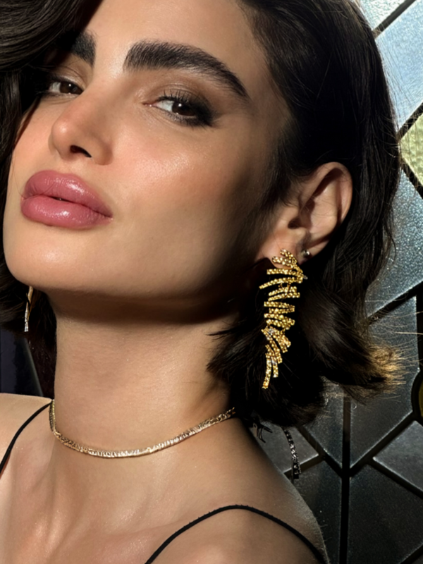 Ayla Chandelier Earrings in 18K Gold Plating