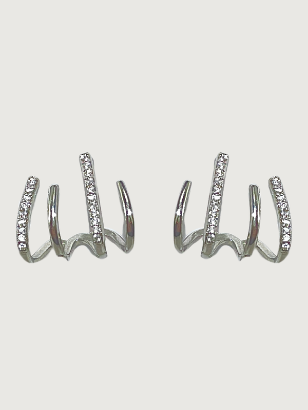 Carla Claw Stud Earrings in Sterling Silver