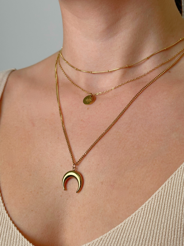 Laira Layered Necklace in 18K Gold-Plated Metal