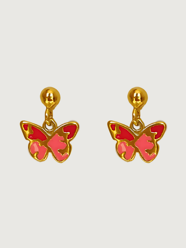 Little Princess Butterfly Earrings in 18K Gold Plated Sterling Silver