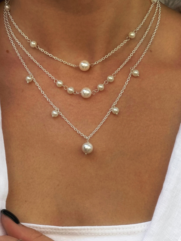 Myra Pearl Necklace in 925 Sterling Silver