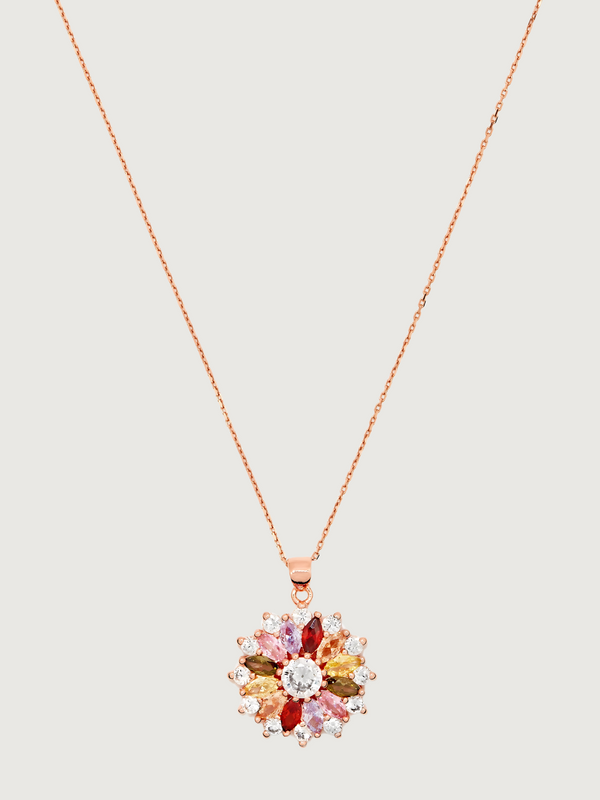 Noor Pendant Necklace - Rose Gold