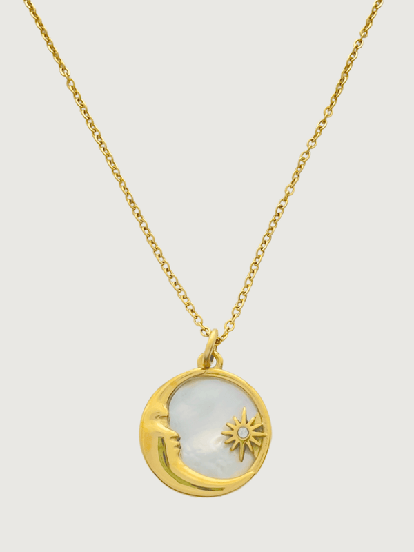 Nova Pendant Necklace in 18k Gold Plated Metal