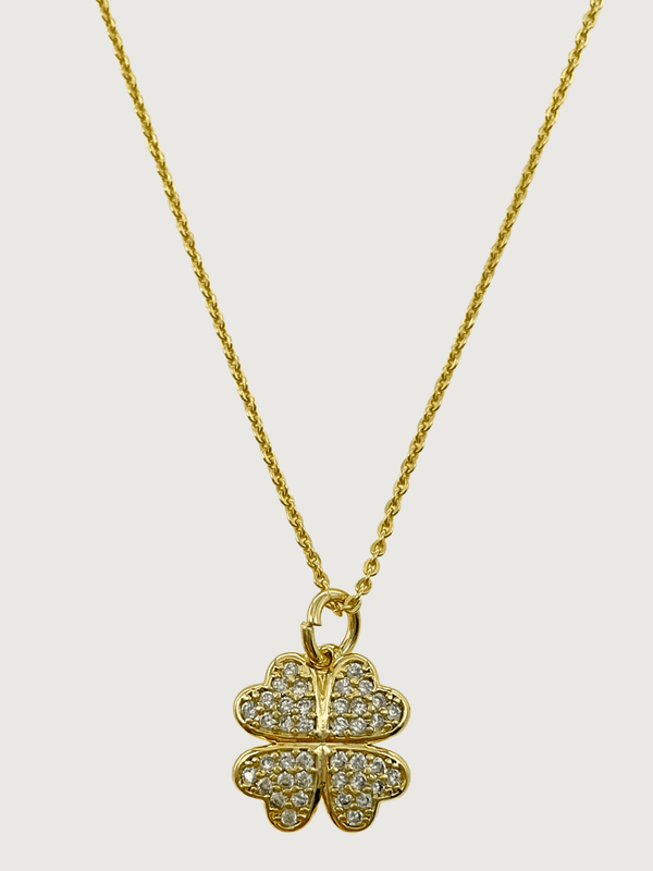 Cara Clover Pendant Necklace in 18k Gold Plated Sterling Silver