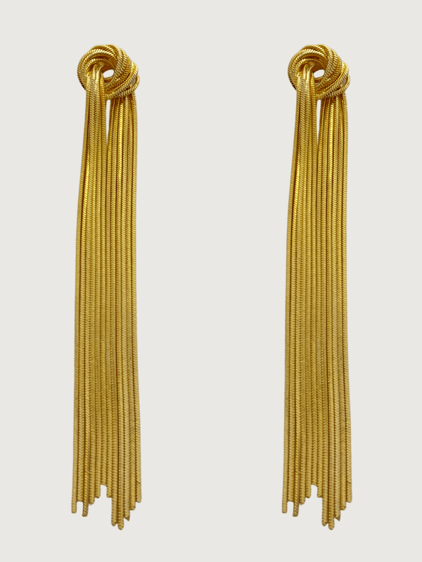 Clara Tassel Earrings in 18K Gold Plating