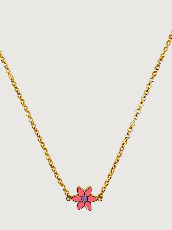 Little Princess Flower Necklace in 18k Gold Plated Sterling Silver