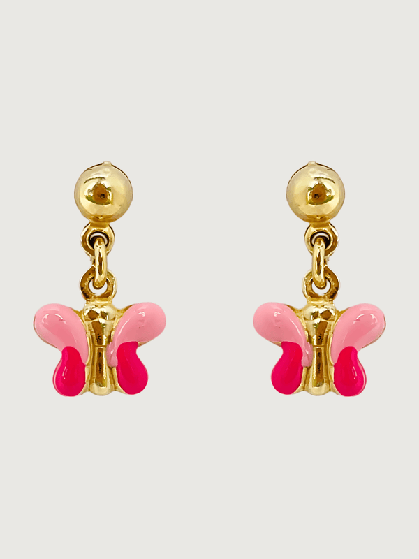 Little Princess Butterfly Earrings in 18k Gold Plated sterling silver