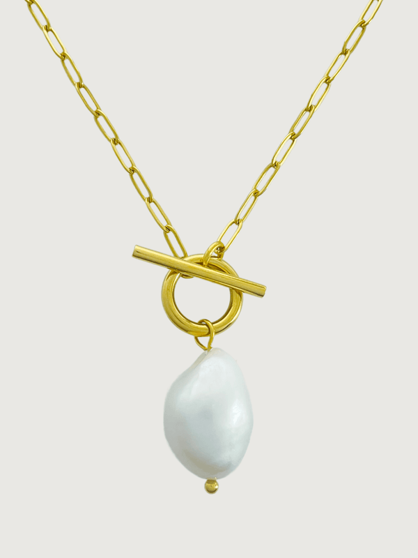 Bella Baroque Pearl Necklace in 18K Gold Plated Metal