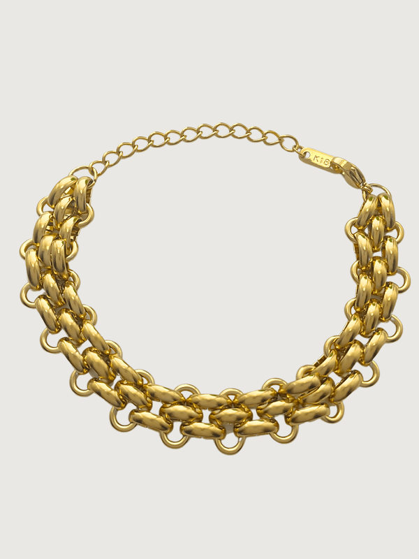 Clara Chunky Bracelet in 18k Gold Plated Metal